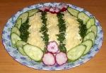 Салат из кальмаров и ветчины