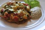 Куринная отбивная «Месье Корше» с овощами и соусом