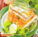 Картофельная запеканка с печенью и грибами