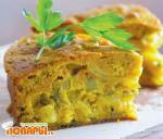 Торт с рубленой рыбой и карри
