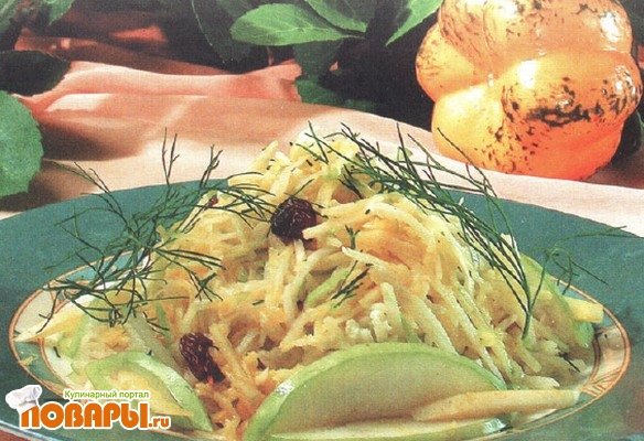 Рецепт Салат из тыквы и яблок