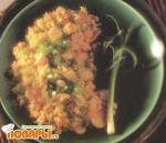 Рис с каштанами и зеленым луком