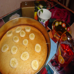 Апельсиновый кекс с орехами и яблоками