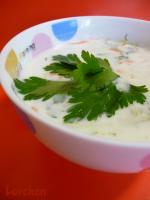Холодный кефирный суп с овощами