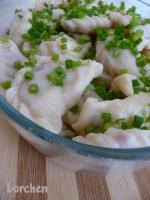 Вареники с мясным фаршем и сырым картофелем