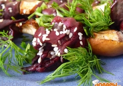 Рецепт: Кандзо куси-яки или Шашлык из куриной печени