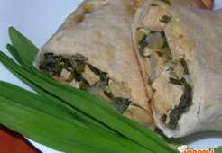 Рулет с тофу и черемшой