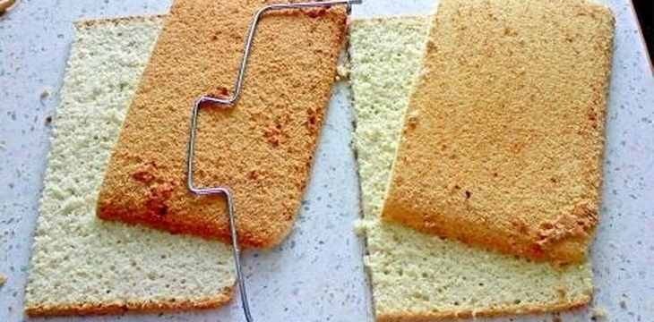 Шаг №2 МК Как разрезать бисквит для машинки от МОРОШКА