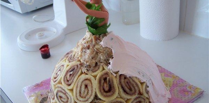 Шаг №1 Мк Торт Барби от sokrolga