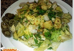 Рецепт: Картофельный острый салат