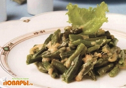 Рецепт: Фасоль стручковая с сыром