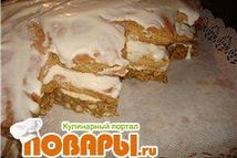 Шаг 3: Нижний слой "Медовый". Готовим за …