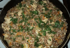 Куриное филе с гречкой