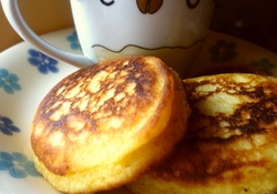 Рецепт: Оладьи из кукурузной муки