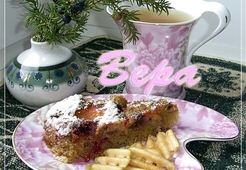 Грушево-брусничный пирог