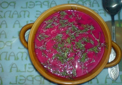 Рецепт: Летние супы. Свекольник.