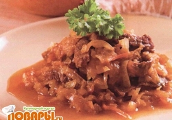 Рецепт: Говядина с капустой