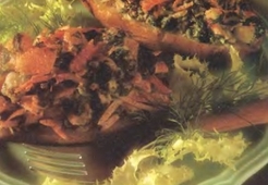 Картофель в мундире, фаршированный крабами