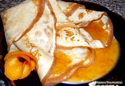 Блины «Оранжевое настроение» с апельсиновым соусом 