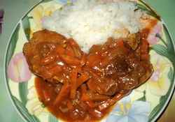 Рецепт: Минтай, тушеный в томатном соусе