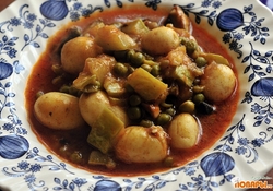 Рецепт: Овощной суп «Весенний» с молодым картофелем