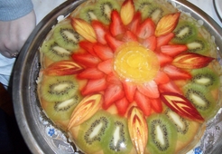 Фруктовый торт с желе