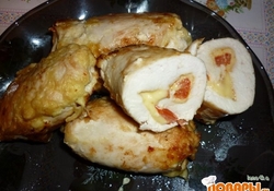 Рецепт: Куриное филе с сыром и кетчупом