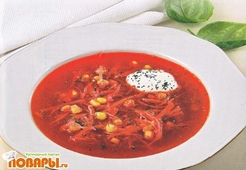 Борщ с кукурузой