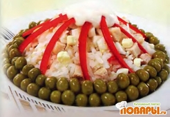 Салат рисовый с мясом