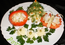 Рецепт: Оливье "Новогодняя сказка"