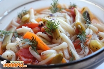 Шаг 6: Наша лапша была с растительным …