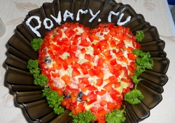 Рецепт: Салат "Сердце для любимого"