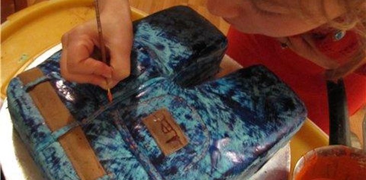 Шаг №8 МК Торт Джинсы от ЛенЧа