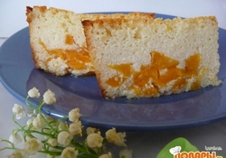 Рецепт: Творожная запеканка с персиками