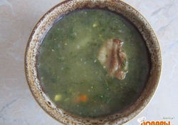 Рецепт: Зеленый борщ с крапивой и щавелем