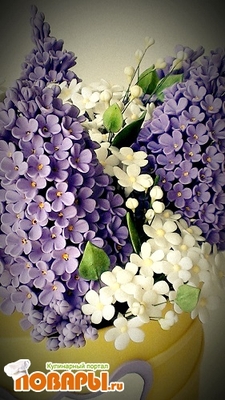 Фото «Торт "Винтажная Лейка с Сиренью"»