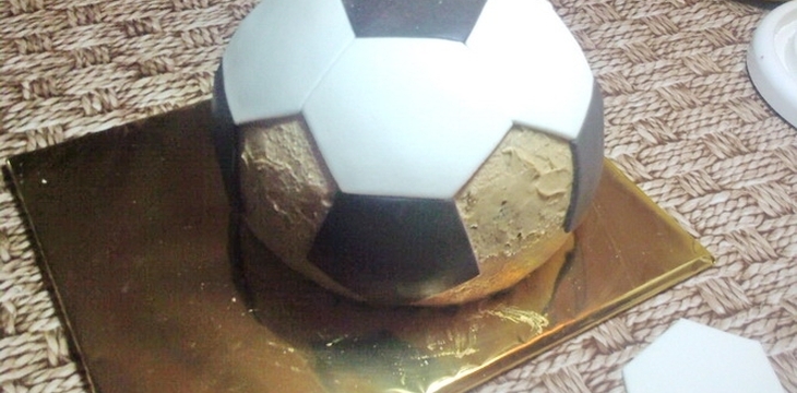 Шаг №6 МК Торт Футбольный мяч от alizka