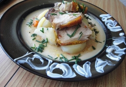 Запеченные овощи с мясным рулетиком два в одном