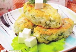 Картофельные котлеты с брынзой