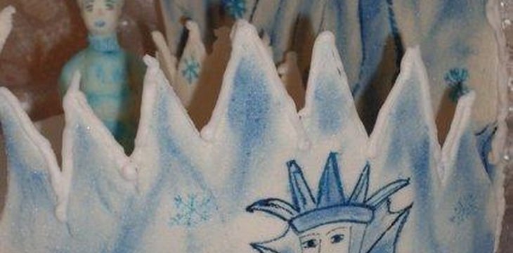 Шаг №3 Торт "Кай в царстве Снежной королевы" от Malinka