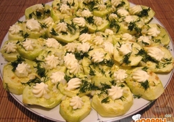 Рецепт: Одесские жареные кабачки с чесноком - спамера*