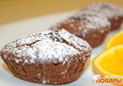 Рецепт: Шоколадно-апельсиновые кексы