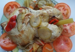 Рецепт: Курица на пару со вкусом гриль