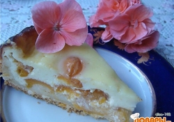 Рецепт: Пирог абрикосовый со сметанным кремом