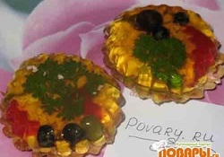 Рецепт: Закусочные корзинки "Рыба в ананасе"