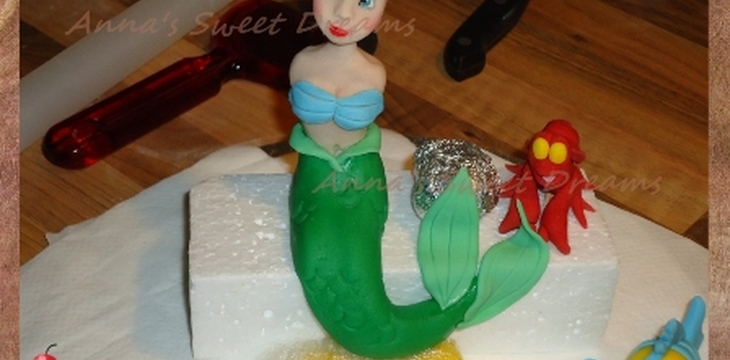 Шаг №10 МК Торт Русалочка Ариэль от Annula