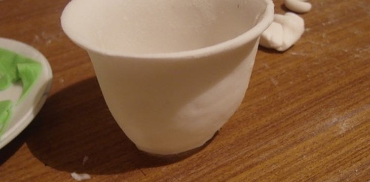 Шаг №8 МК Изготовления чашки и блюдца от Галчонок23