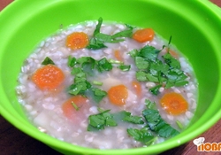 Рецепт: Диетический суп с зеленой гречкой