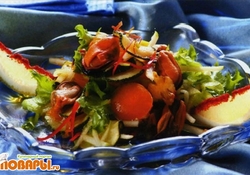 Рецепт: Тосканский салат с мидиями  