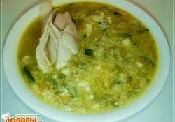 Рецепт: Суп овощной с луком пореем